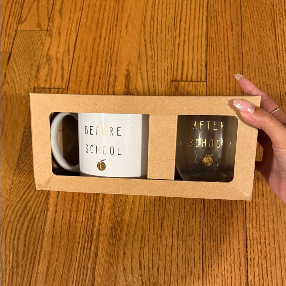 Before and After School Glass Set